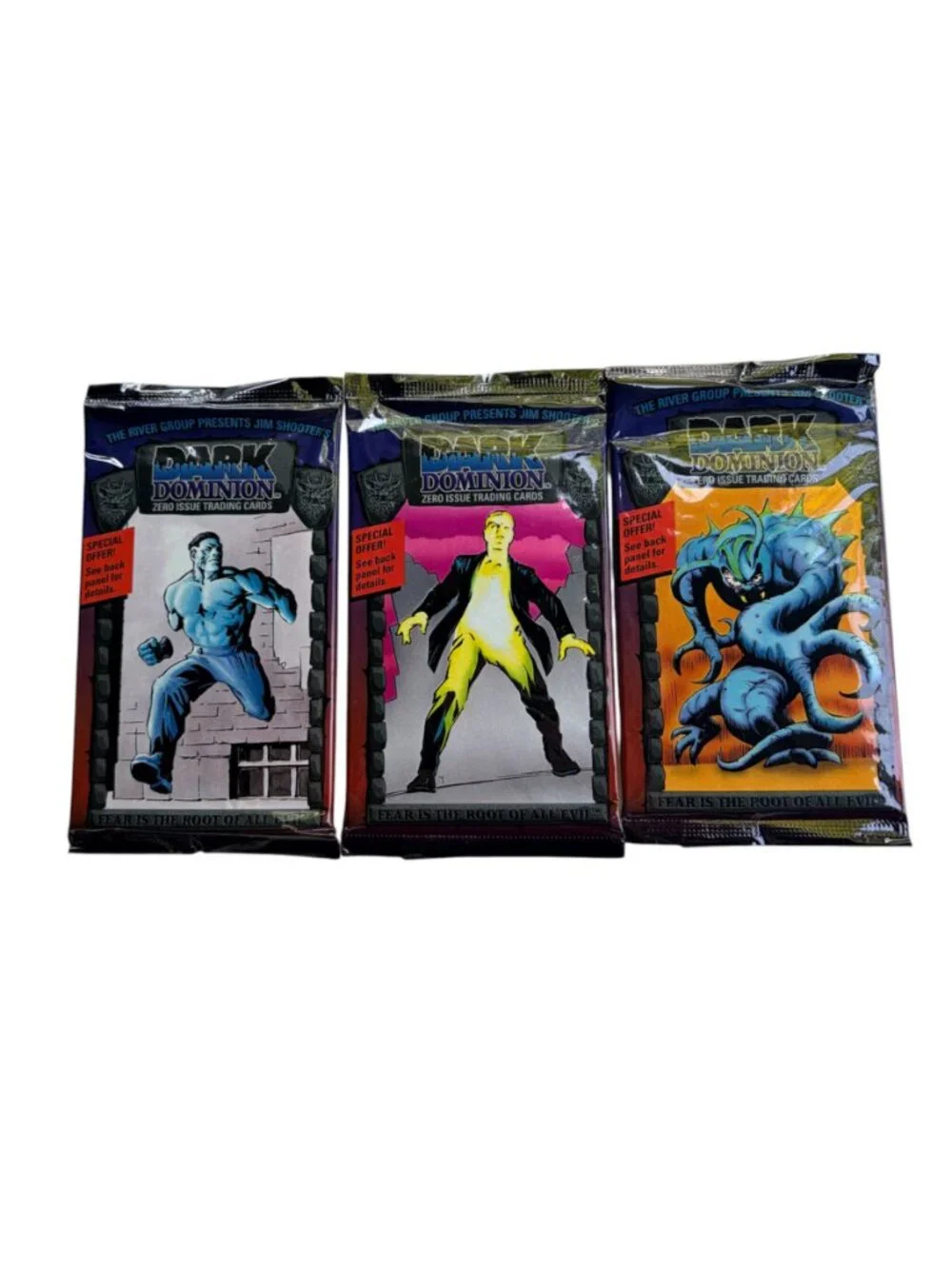 Vintage 1993 Dark Dominion Sealed Booster Packs (Set of 3)